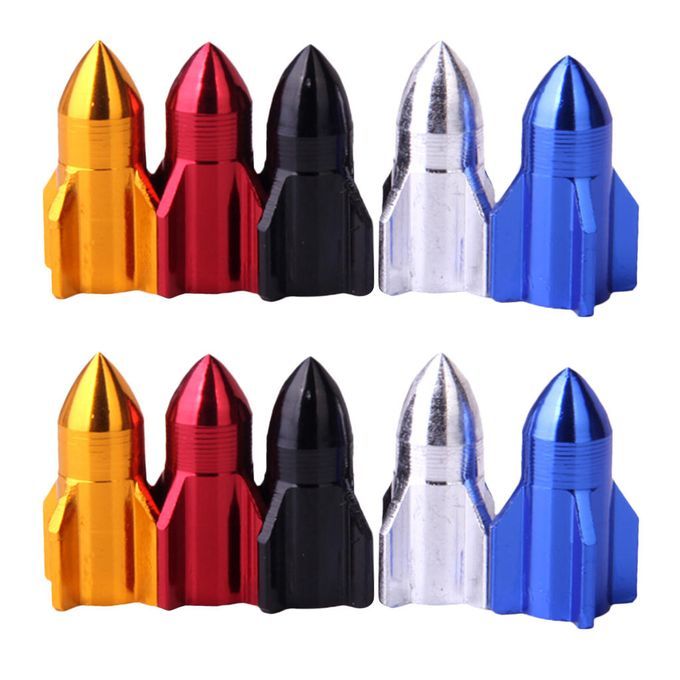 10Pcs Bicycle Car Schrader Valve  Rocket Modeling Valve Dust  Cover