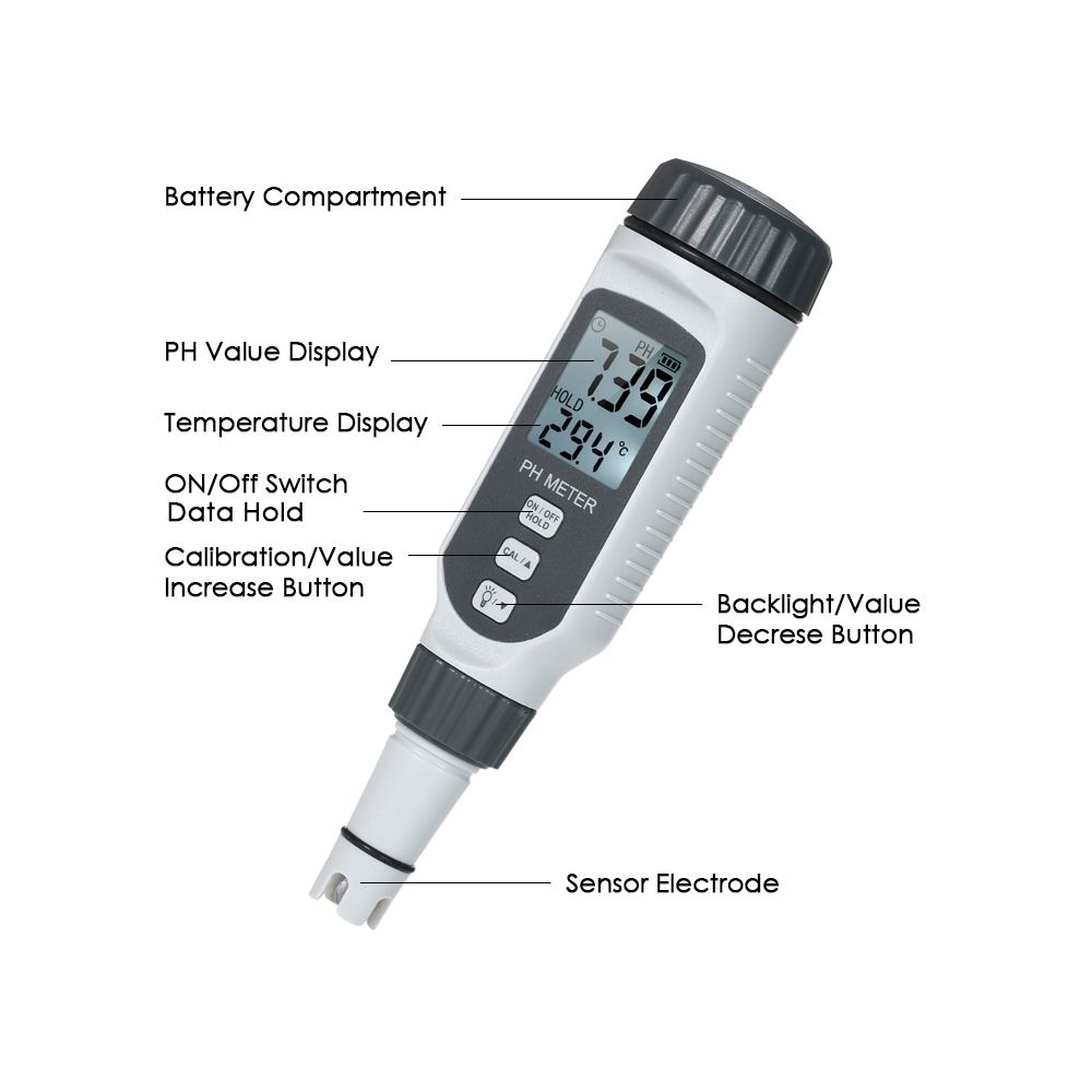 PH Tester Professional PH Water Quality Tester Portable Pen Type PH Meter Acidometer For Aquarium Acidimeter Measure