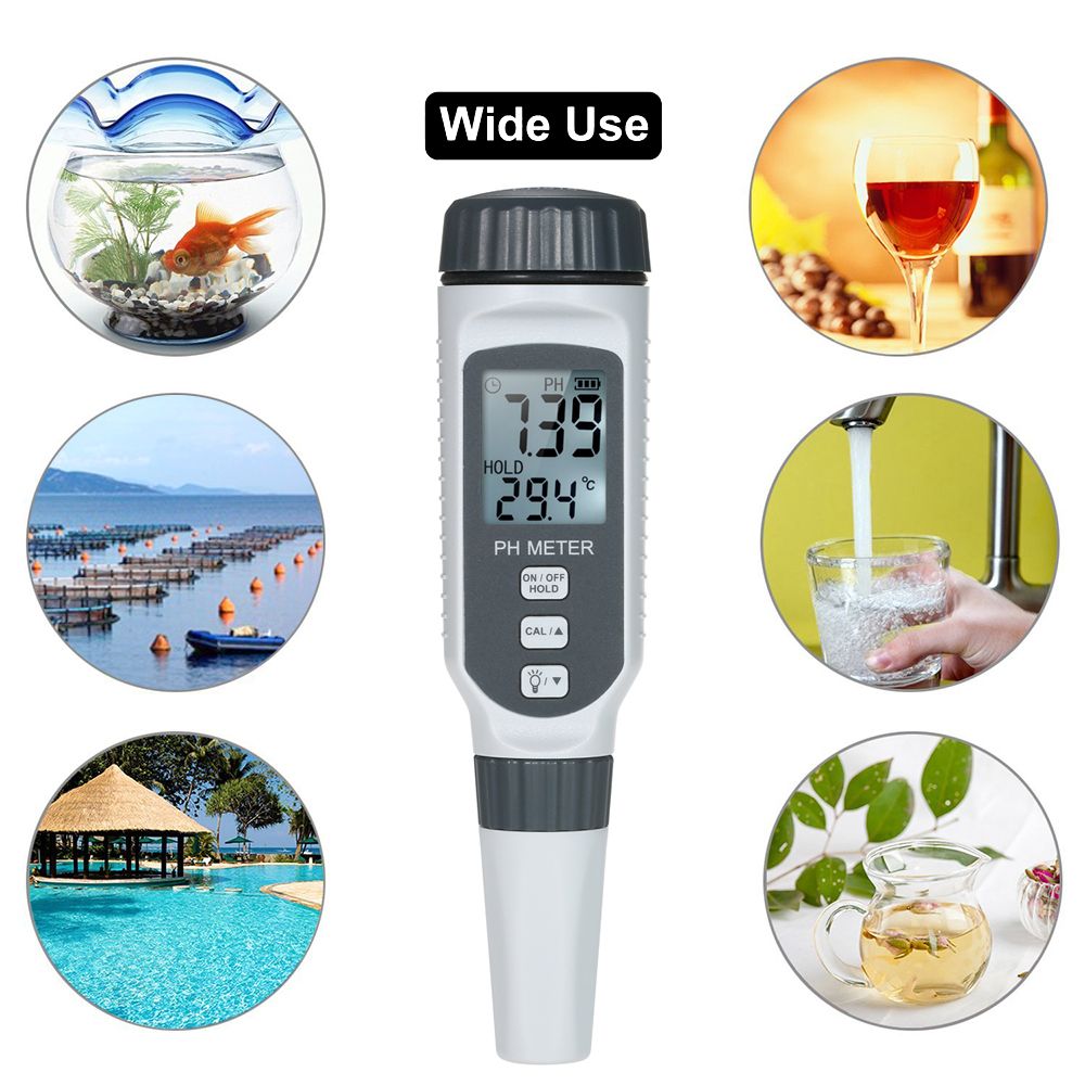 PH Tester Professional PH Water Quality Tester Portable Pen Type PH Meter Acidometer For Aquarium Acidimeter Measure