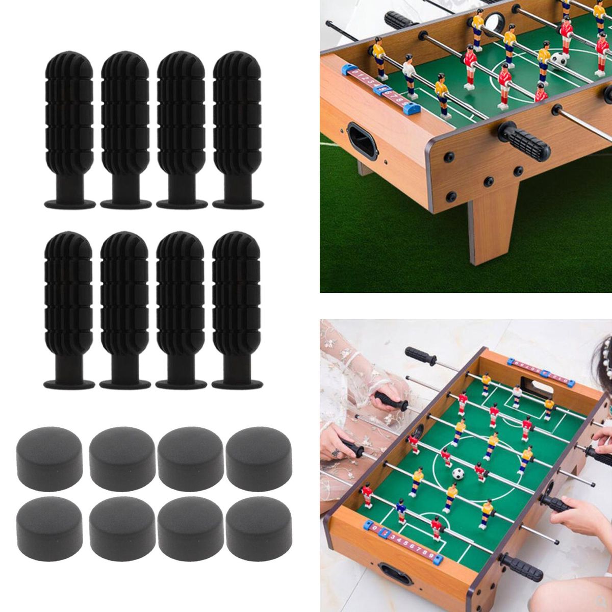 8 Pairs Plastic Foosball Handle Replacement Accessories, Table