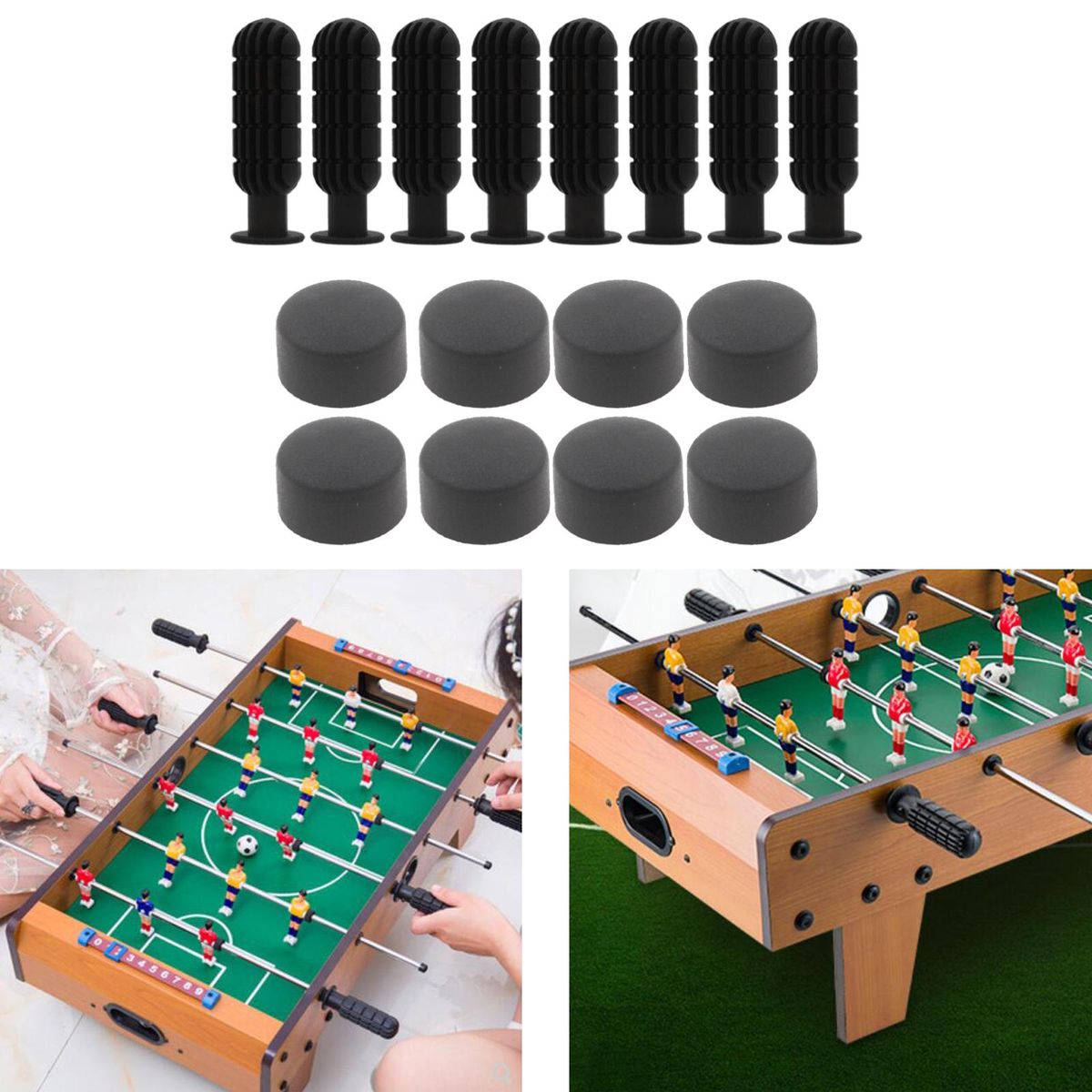 8 Pairs Plastic Foosball Handle Replacement Accessories, Table
