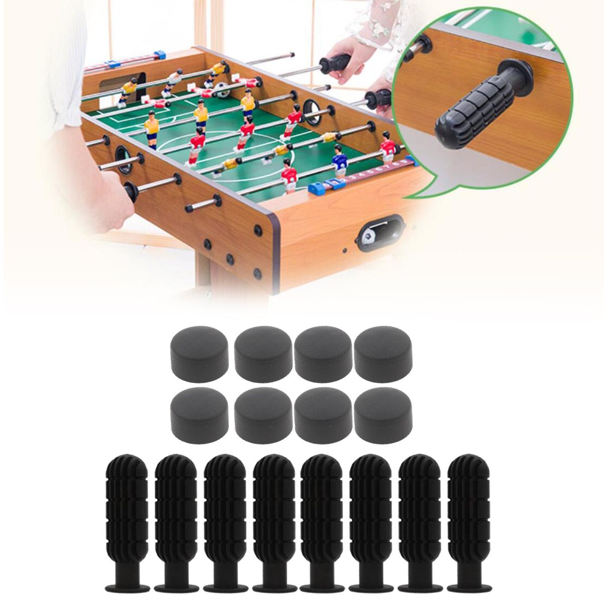 8 Pairs Plastic Foosball Handle Replacement Accessories, Table