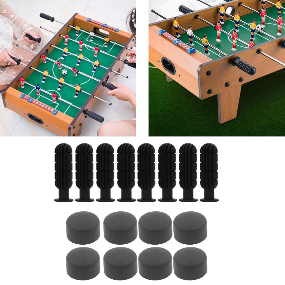 8 Pairs Plastic Foosball Handle Replacement Accessories, Table
