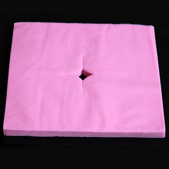 100 Count Disposable Non Woven Face Rest Cover For Spa Beauty Pink