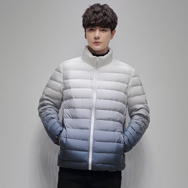 Gradient Down Jackets Men Ultra Light 90% Duck Down Jackets Fashion Coat