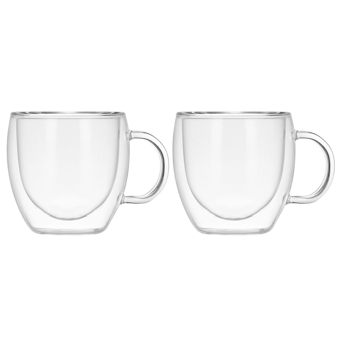 2Pcs Glass Cup Double Layer Reusable Transparent Sweet