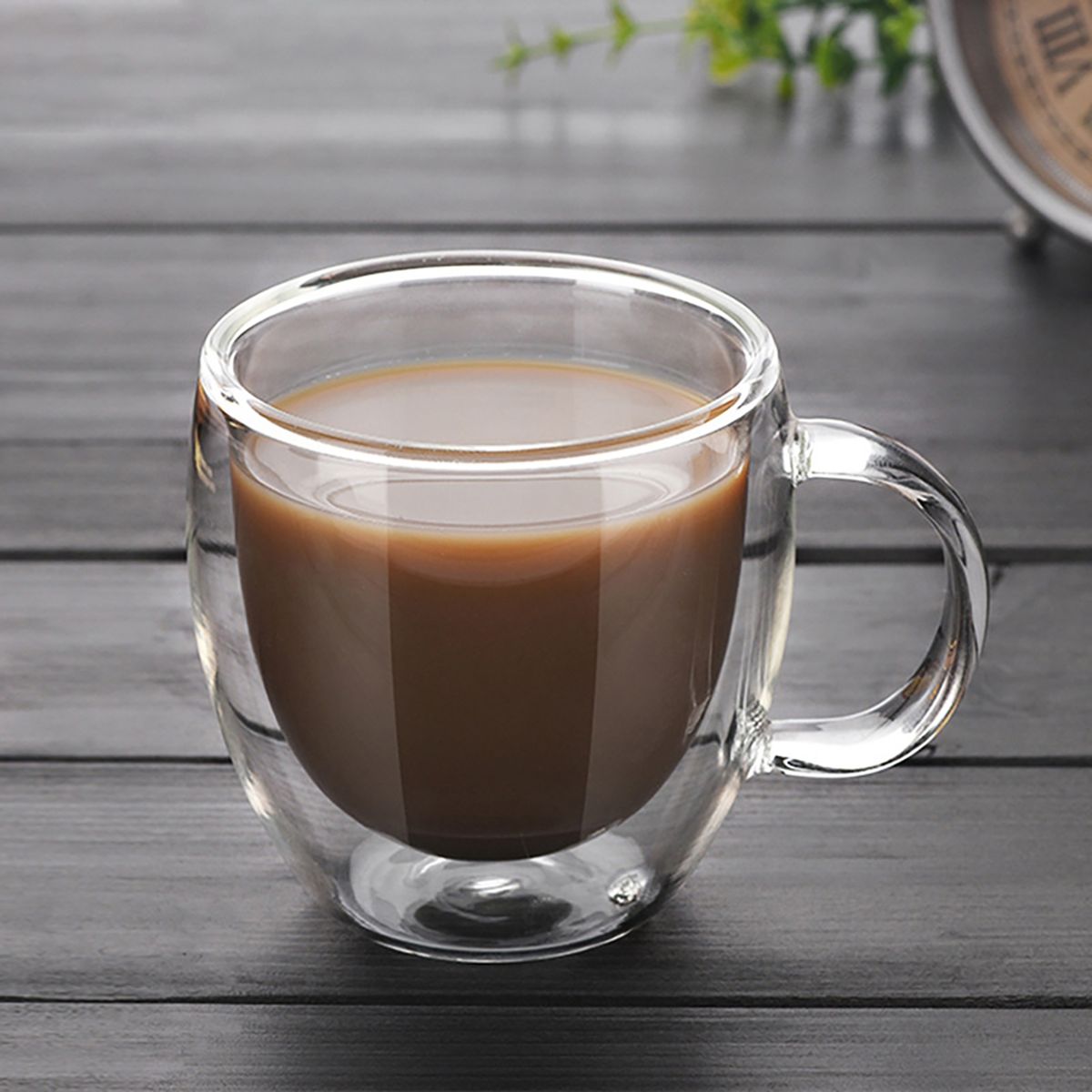 2Pcs Glass Cup Double Layer Reusable Transparent Sweet