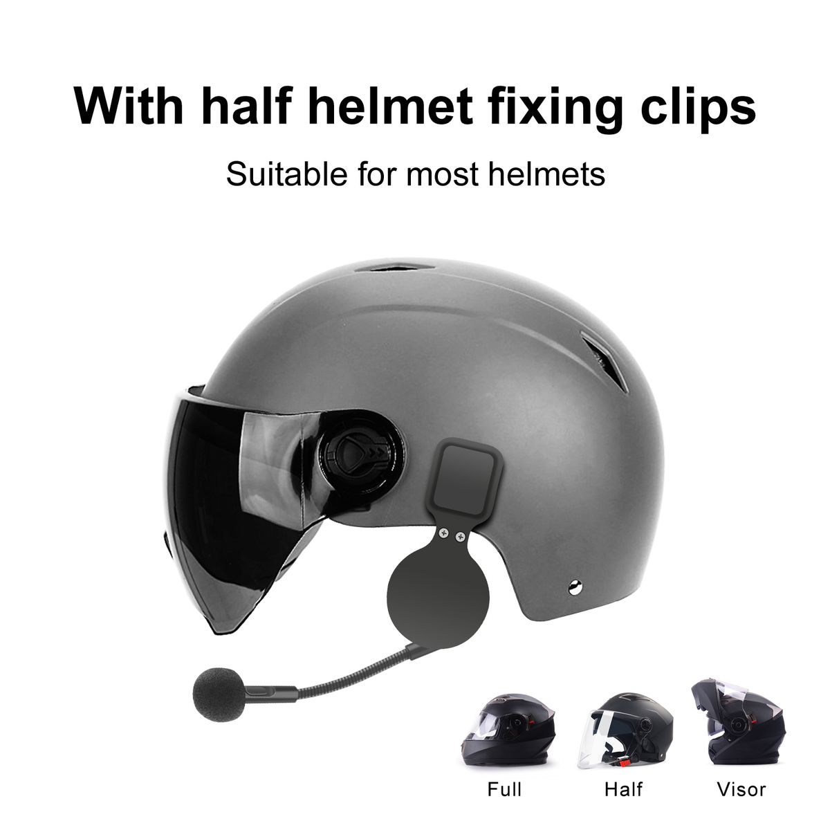 M6 Motorcycle Helmet Headset Motorbike Wireless BT 5.0
