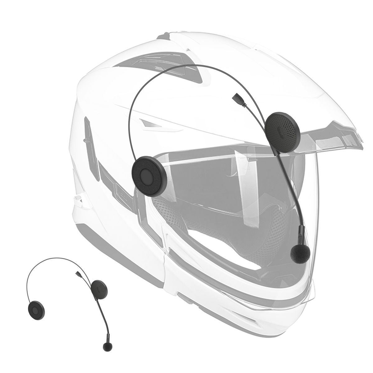 M6 Motorcycle Helmet Headset Motorbike Wireless BT 5.0