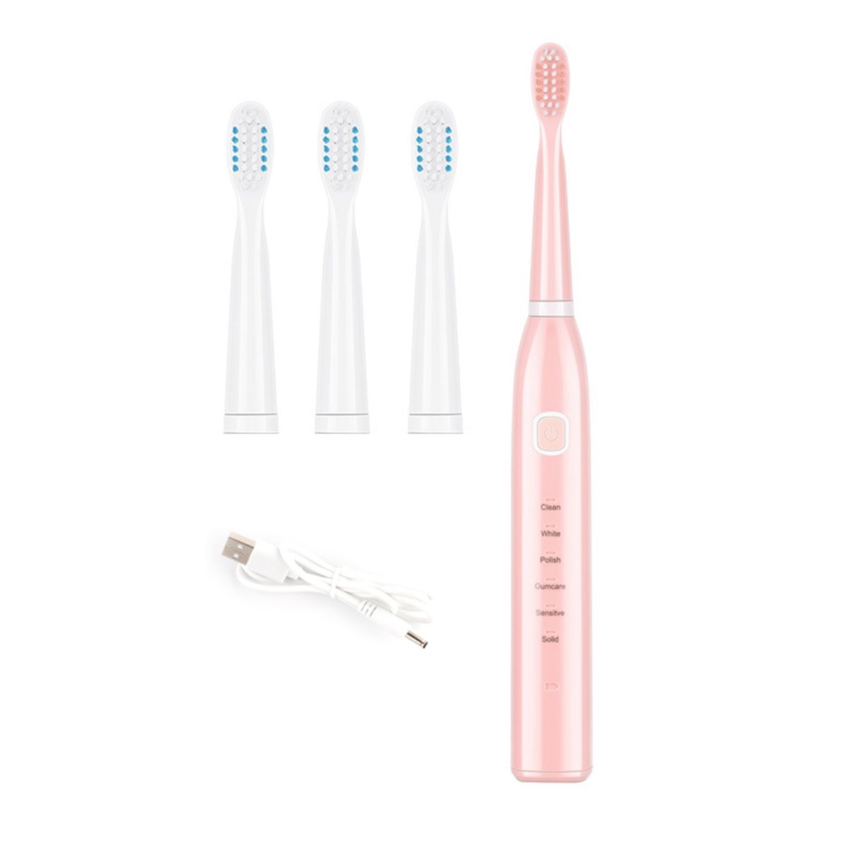 USB Charging Smart Toothbrush Stable Power 0.5W-Pink