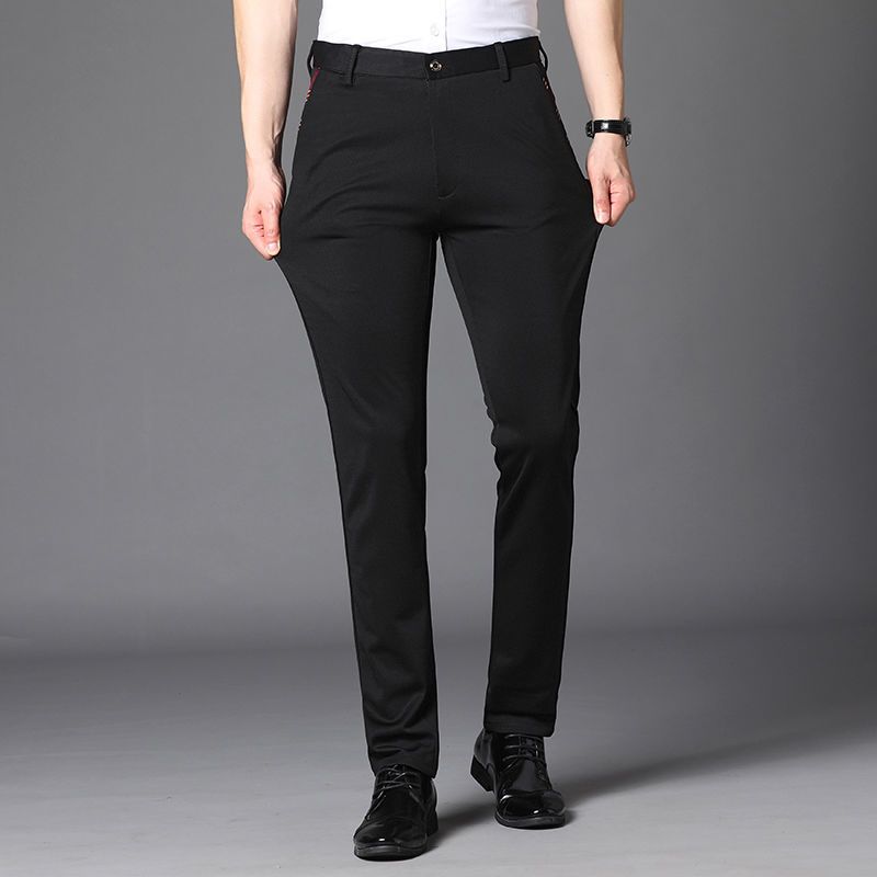 Men's Suit Pants High Quality Elastic Formal Business Dress Pants Male Casual