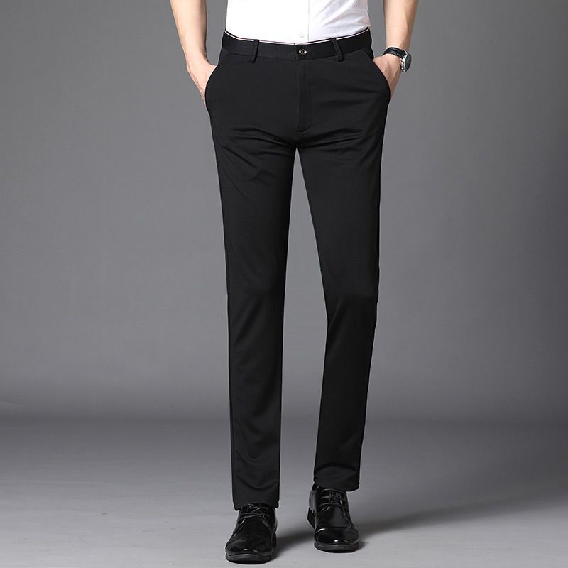 Men's Suit Pants High Quality Elastic Formal Business Dress Pants Male Casual