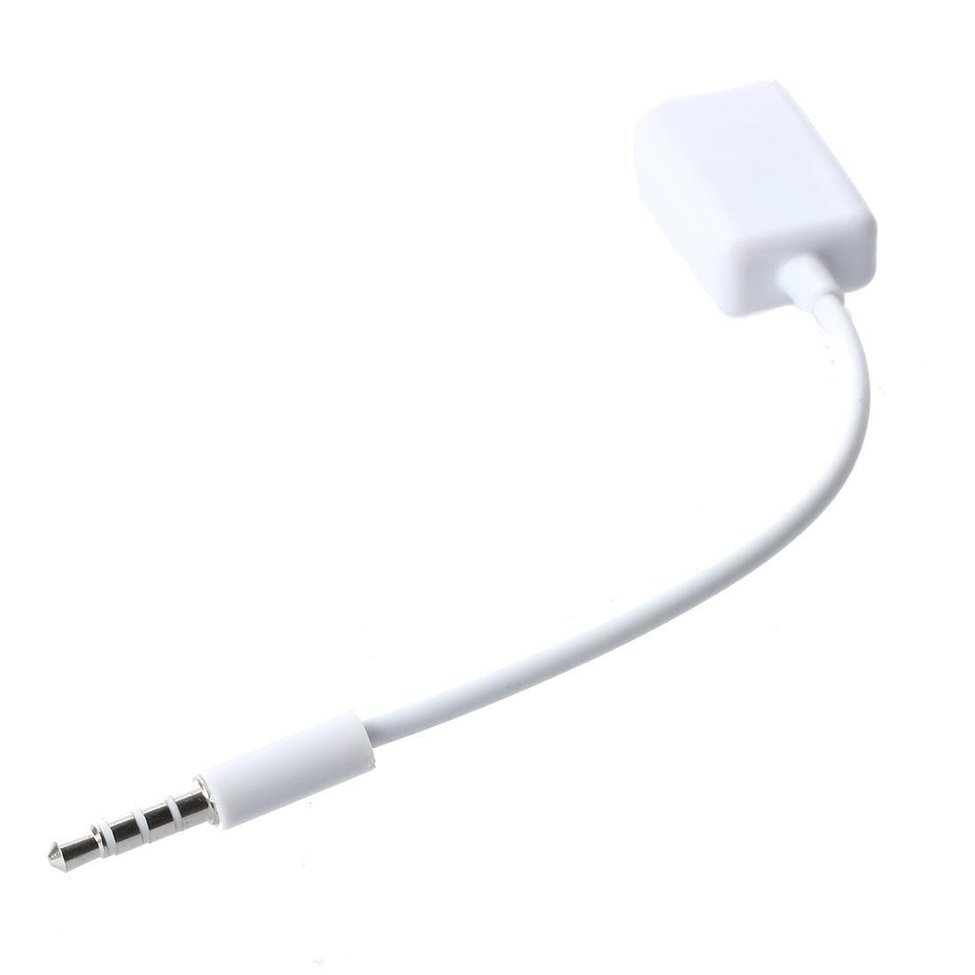 3.5mm Male AUX Audio Plug Jack To USB 2.0 Female Converter