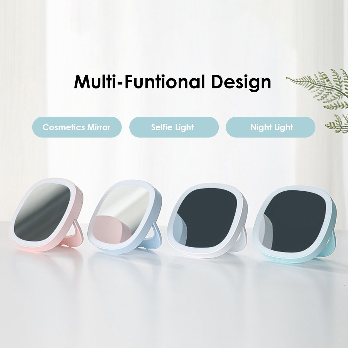 Portable Makeup Vanity Mirror With Light Mini Compact