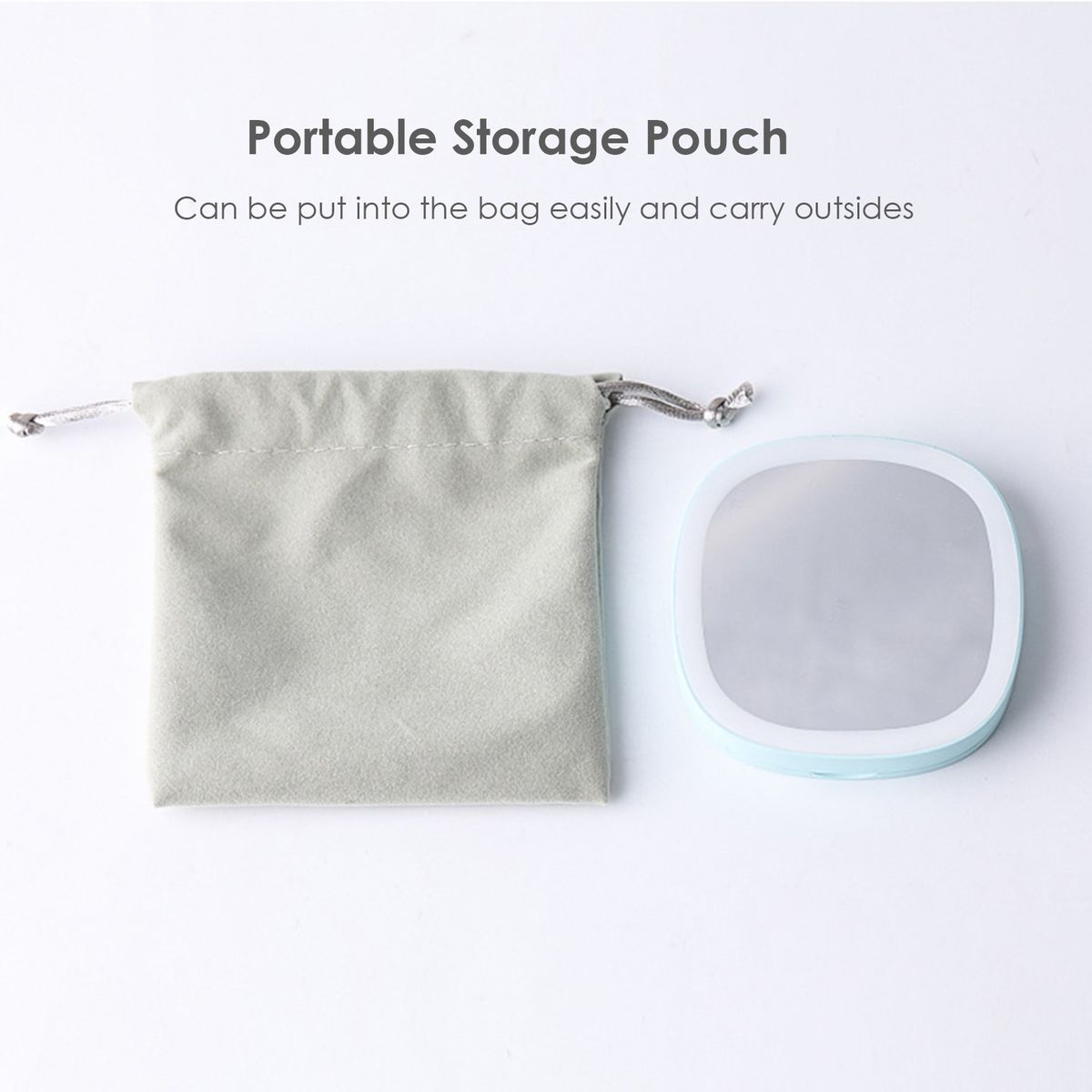 Portable Makeup Vanity Mirror With Light Mini Compact