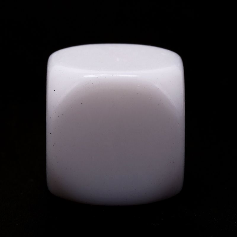 5pcs/lot 20mm Blank Dice White Rounded Corner D6 Can Write