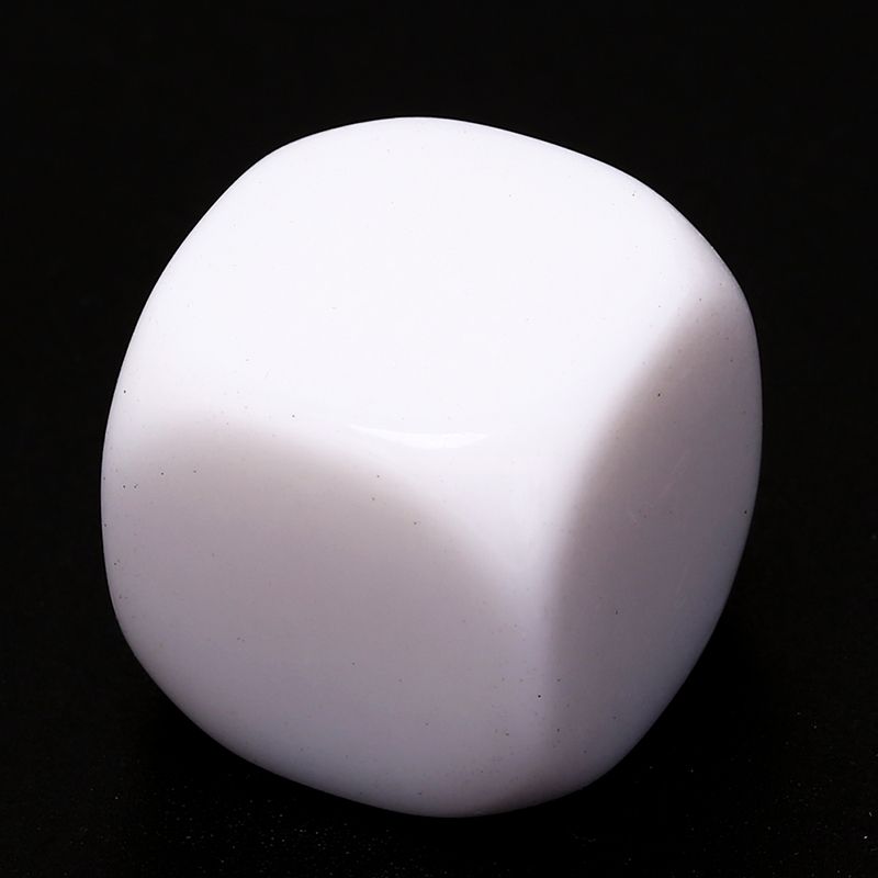 5pcs/lot 20mm Blank Dice White Rounded Corner D6 Can Write