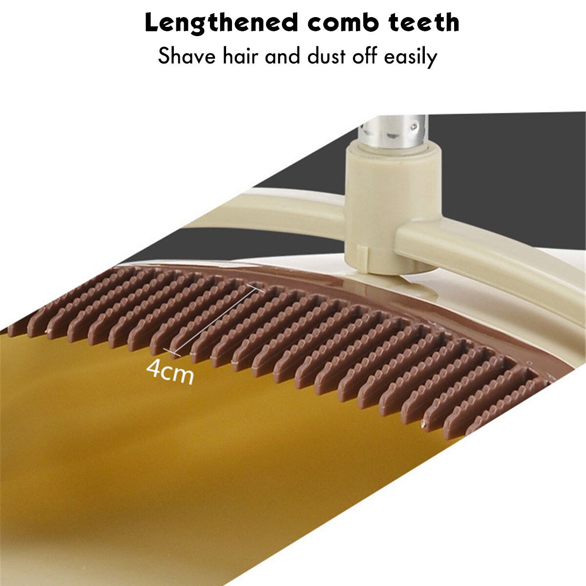 Windproof Broom And Dustpan Set Hair Suit Magic Broom Khaki