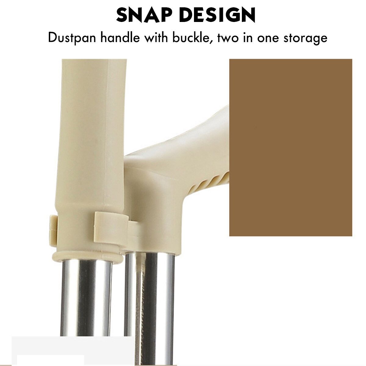 Windproof Broom And Dustpan Set Hair Suit Magic Broom Khaki