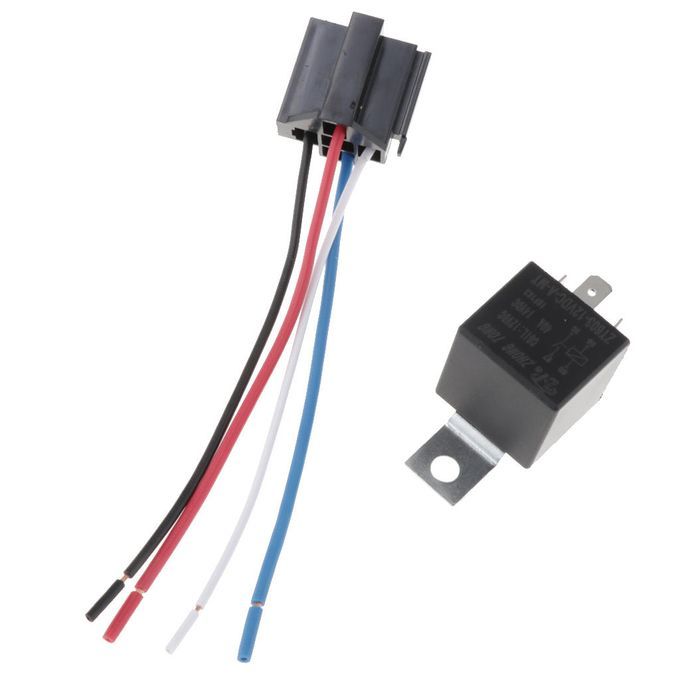40A 4-Pin Relay Socket Harness Connector For Car Truck & Harness