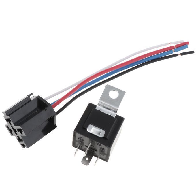 40A 4-Pin Relay Socket Harness Connector For Car Truck & Harness
