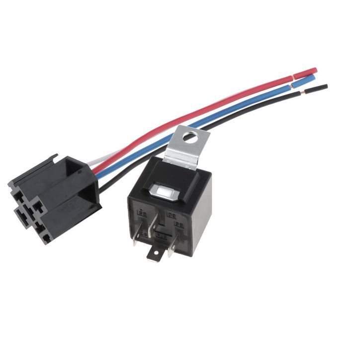 40A 4-Pin Relay Socket Harness Connector For Car Truck & Harness