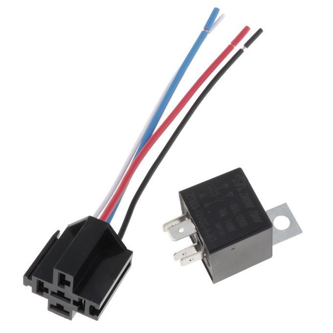 40A 4-Pin Relay Socket Harness Connector For Car Truck & Harness