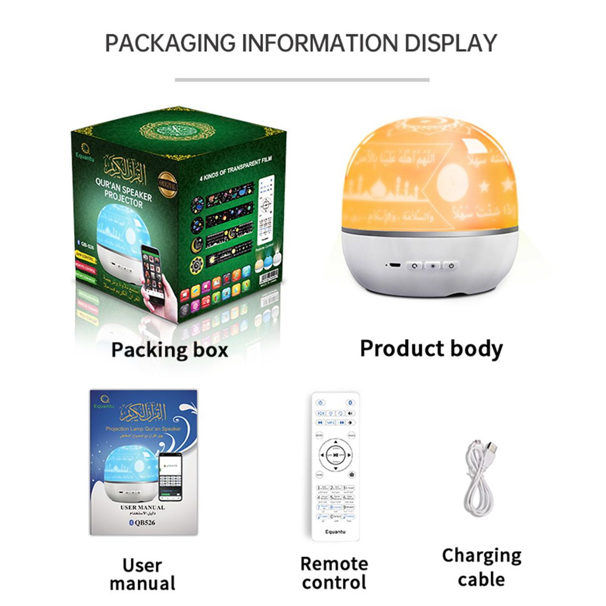 Intelligent BT Small Loudspeaker Projection Lamp With
