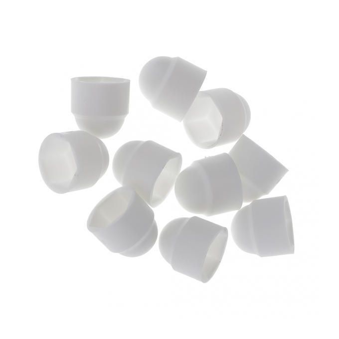 M6 (6mm) White Domed Plastic Nut /  Cover Caps 10MM Spanner Size