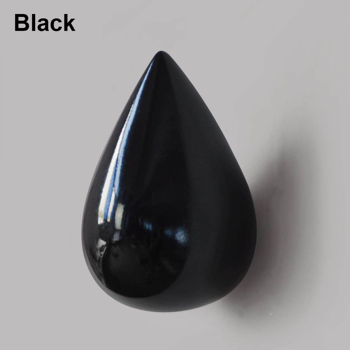 Modern Water Drop Hooks Wooden Wall Hangers Creative Closet Holder Home Decor Black