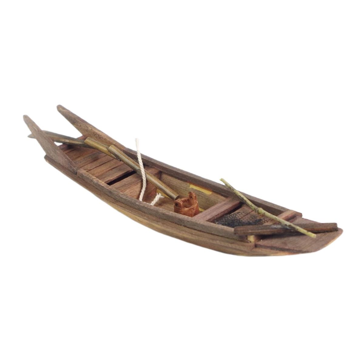 Exquisite Wooden Miniature Canoe Sailing For Desktop No