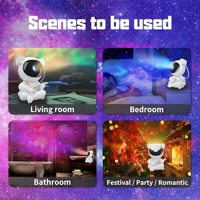 Astronaut Starry Sky Galaxy Stars Projector Lamp Night Light LED Lamp Gift For Kids