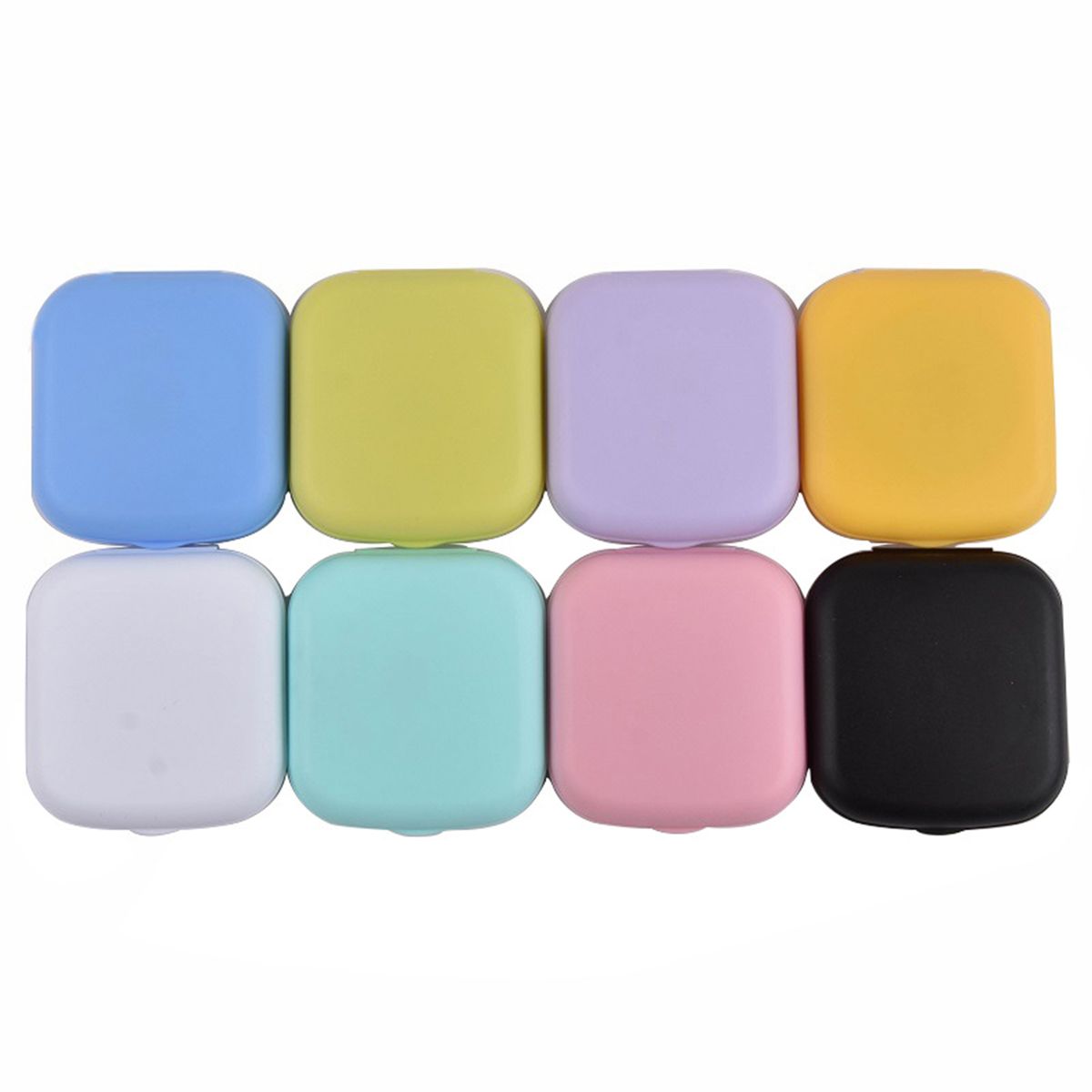 Simple Small Portable Candy-colored Contact Lens Case