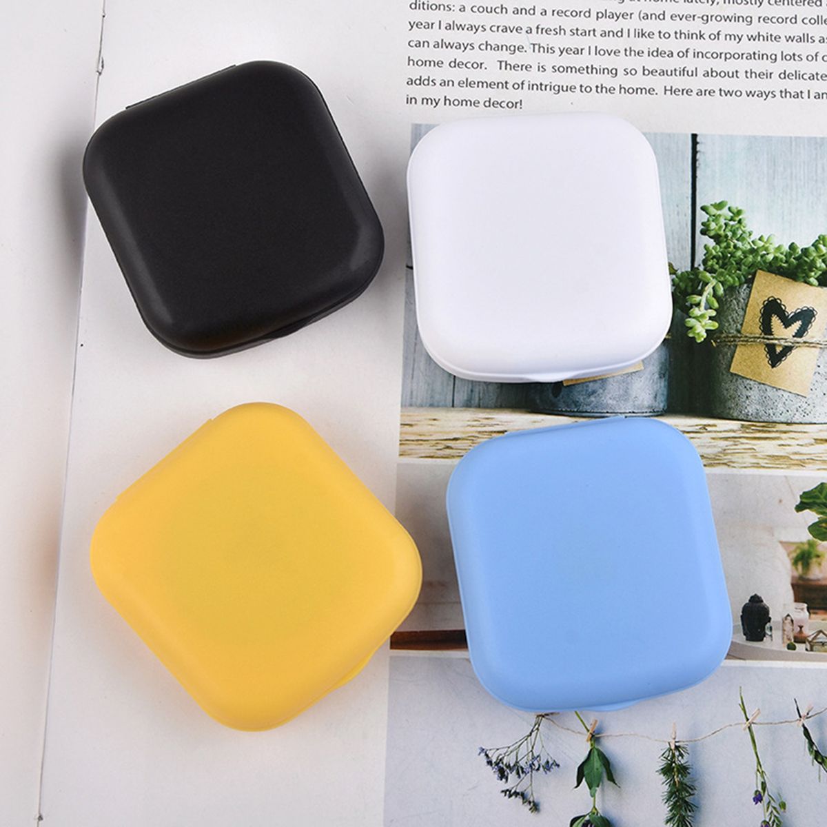 Simple Small Portable Candy-colored Contact Lens Case