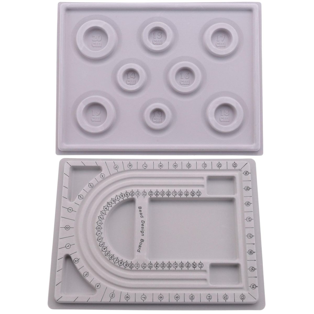2Pcs Bead Design Board Bracelet Design Board Flocked Bead Board Necklace Beading Jewelry Organizer Tray DIY Jewelry Making Tray