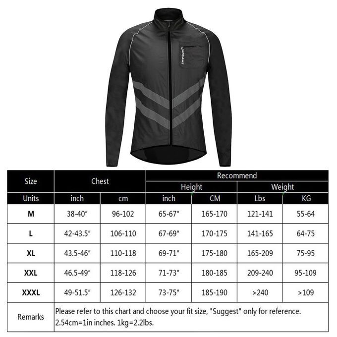 Bicycle Cycling Jacket Waterproof Windproof Rain Coat Black XL