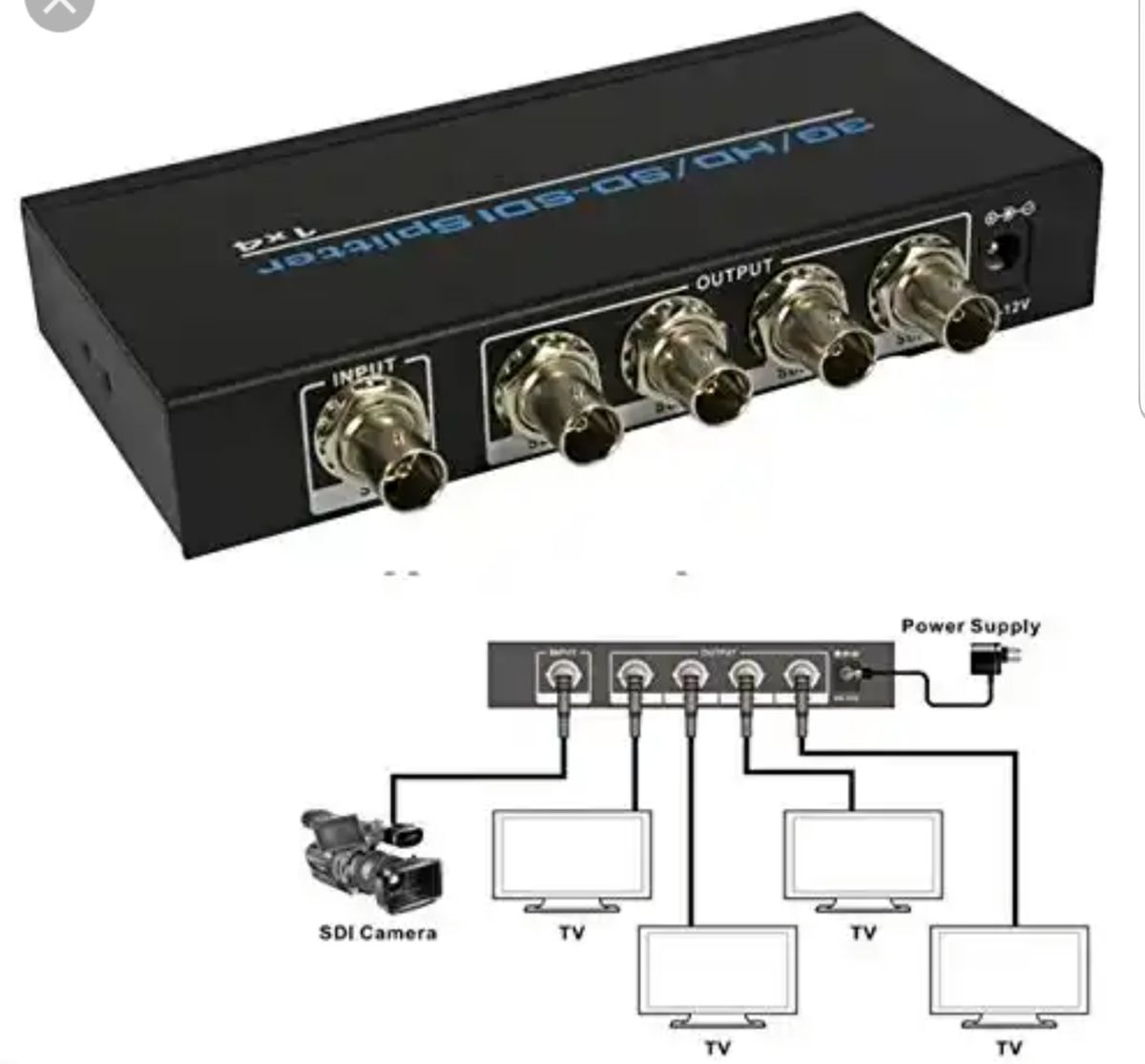 SDI Video Splitter 4 Ways