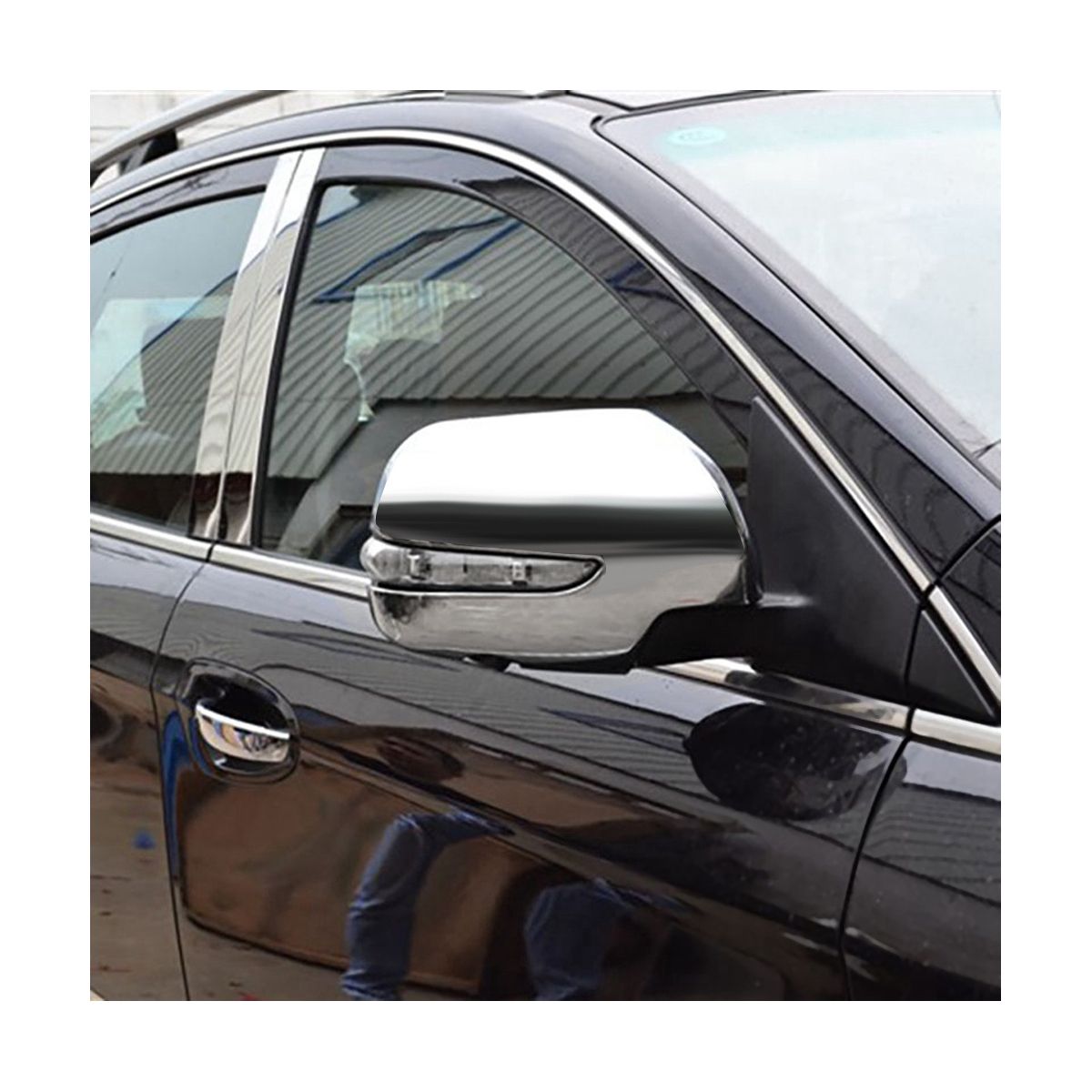 1Pair Car Rearview Mirror Cover Trim for Luxgen 7 SUV U7 2011-2017 Side Wing Mirror Chrome Decorative Protective Caps