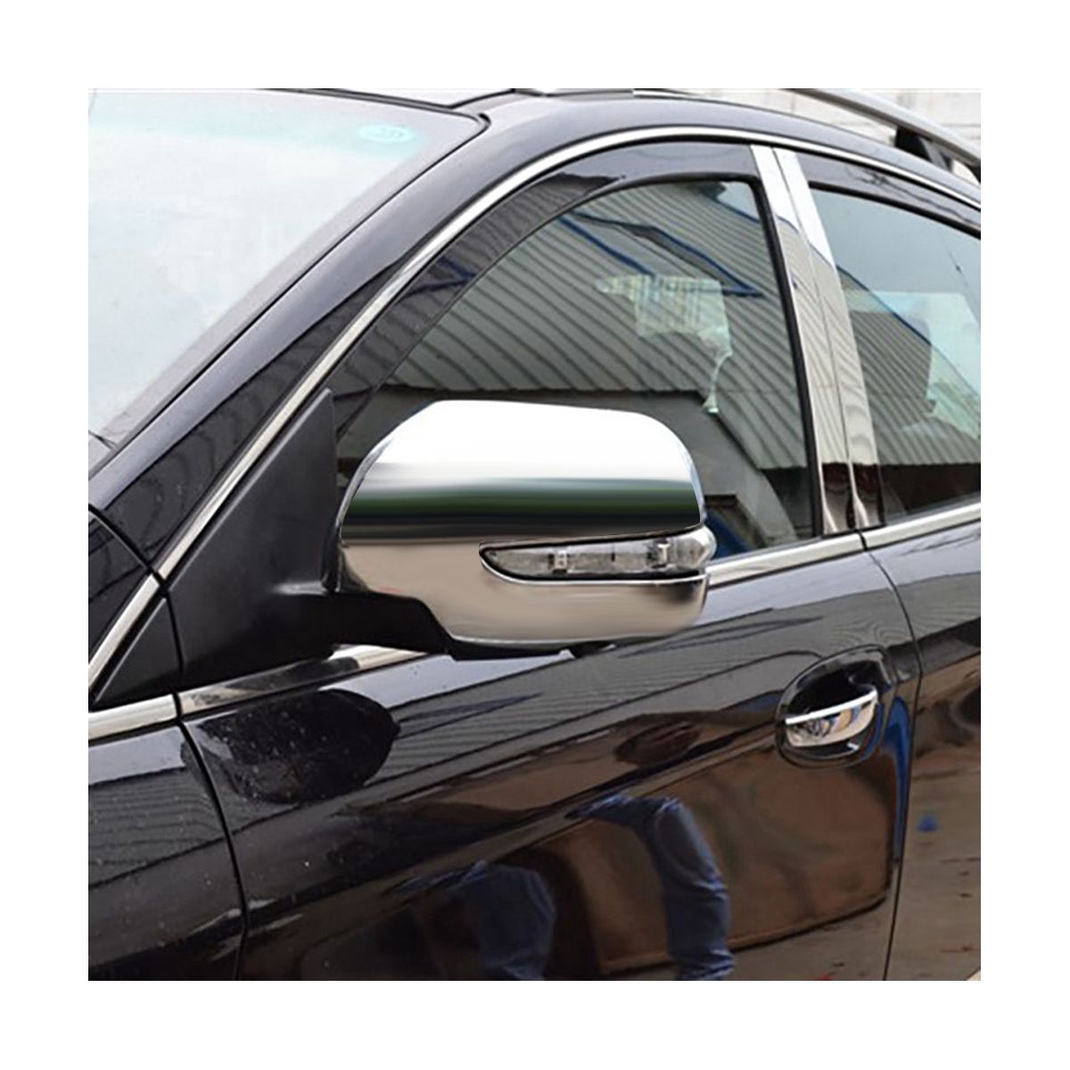 1Pair Car Rearview Mirror Cover Trim for Luxgen 7 SUV U7 2011-2017 Side Wing Mirror Chrome Decorative Protective Caps