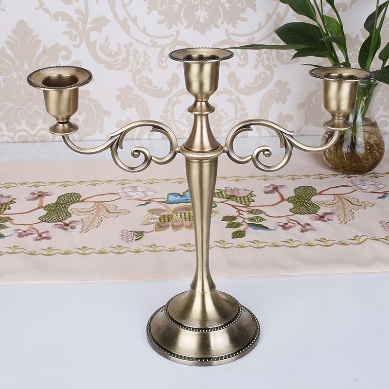 Hot Metal SilverGold Plated Candle Holders 7-Arms Stand
