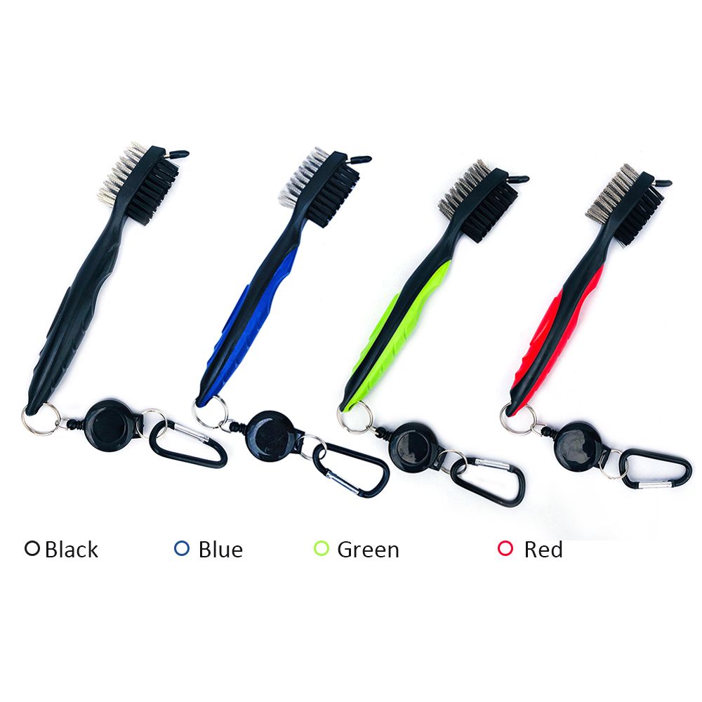 Portable Golf Brush With Retractable Keychain Lightweight
