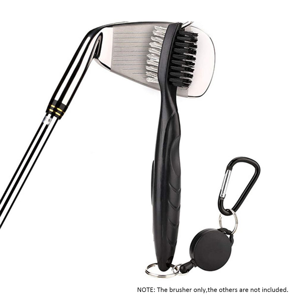 Portable Golf Brush With Retractable Keychain Lightweight