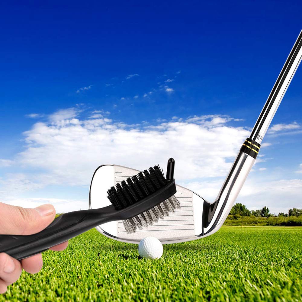 Portable Golf Brush With Retractable Keychain Lightweight