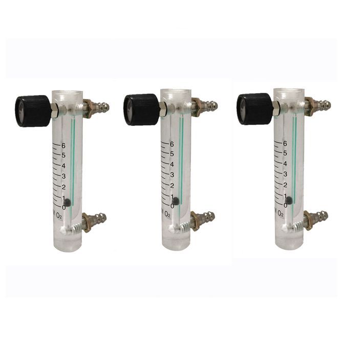 3Pieces Oxygen  Meter Flowmeter With Control Valve For Oxygen Air 06L