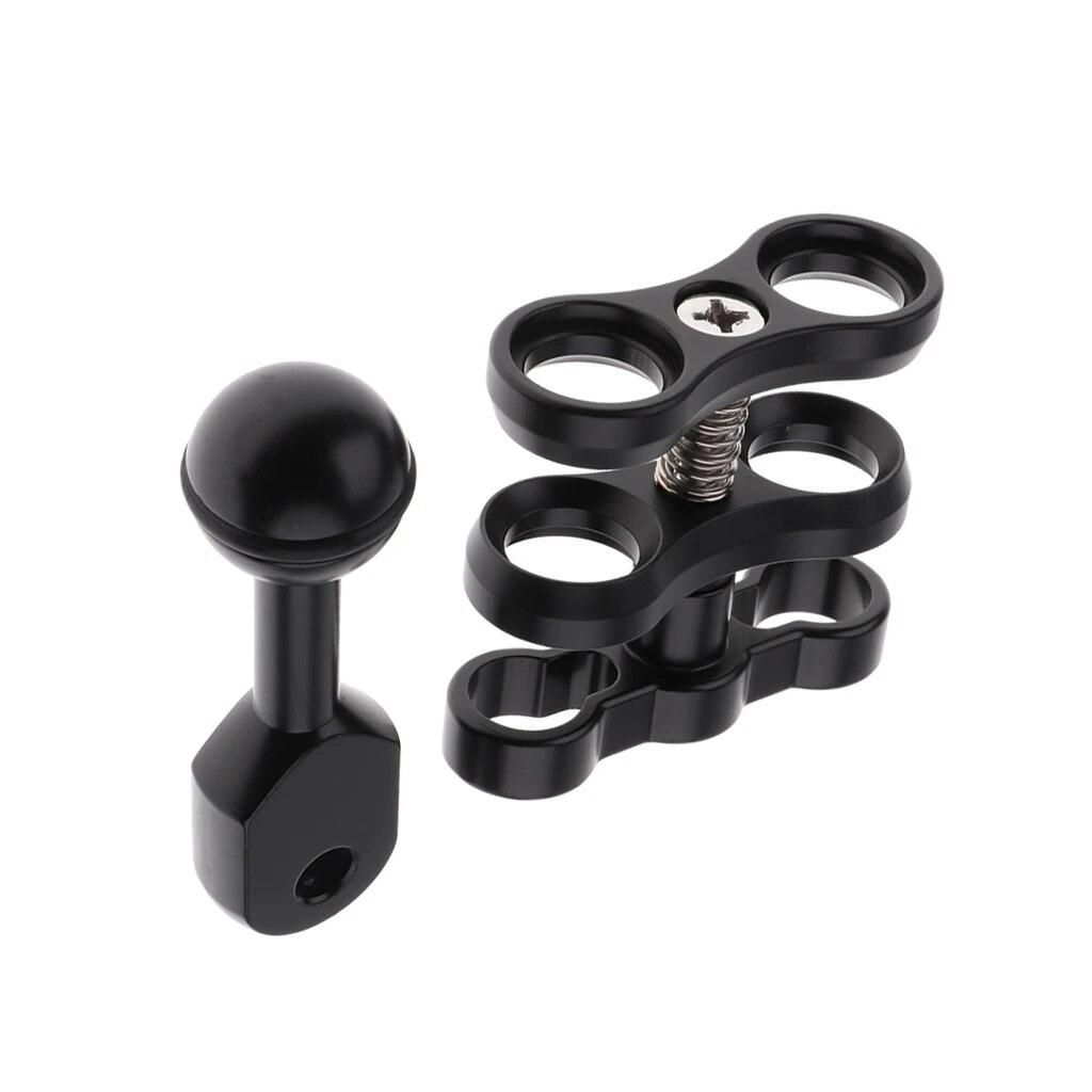 Aluminum alloy Scuba Diving Light Dual Single Ball Joint Arm Clamp Mount Accessories for Underwater Camera Flashlight