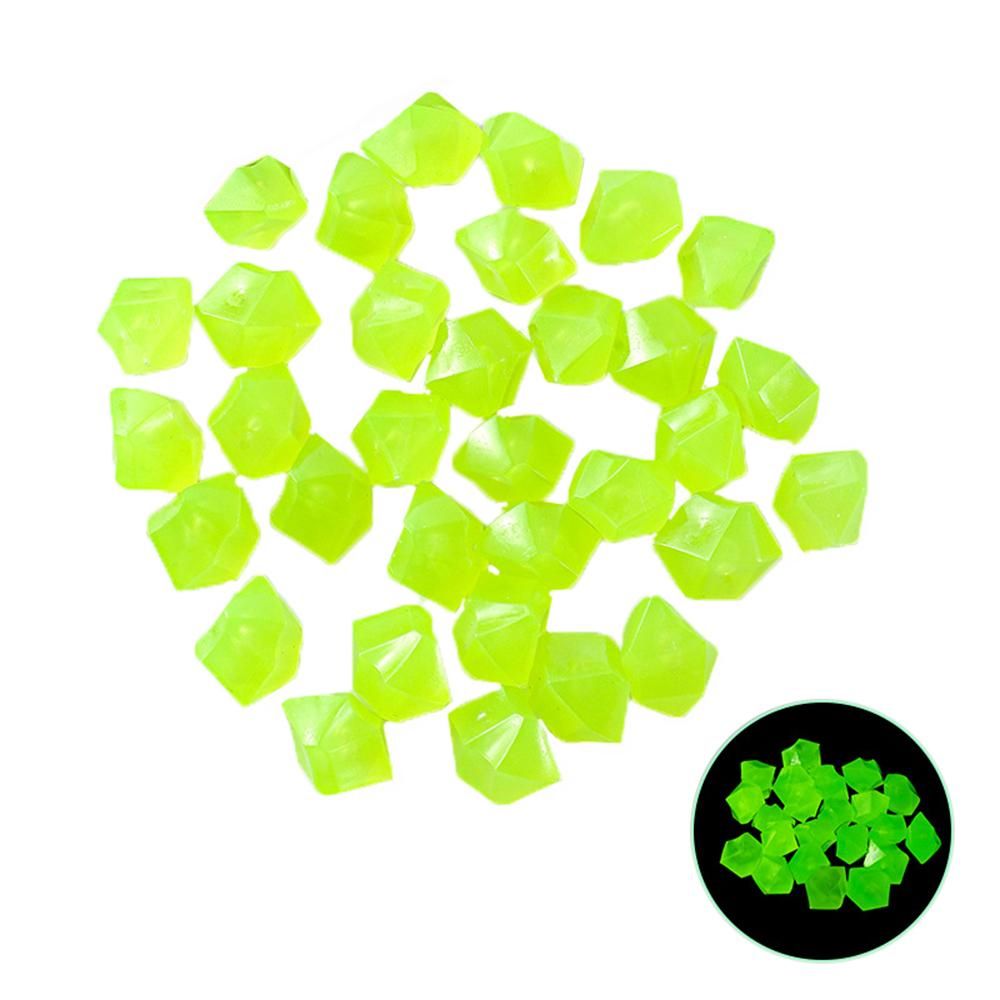 500pcs Glow in the Dark Stones Glow Stones Diamond-Shaped Fluorescent Stone Decoration for Aquarium Waterscape Outdoor Yard Landscape Garden Walkway