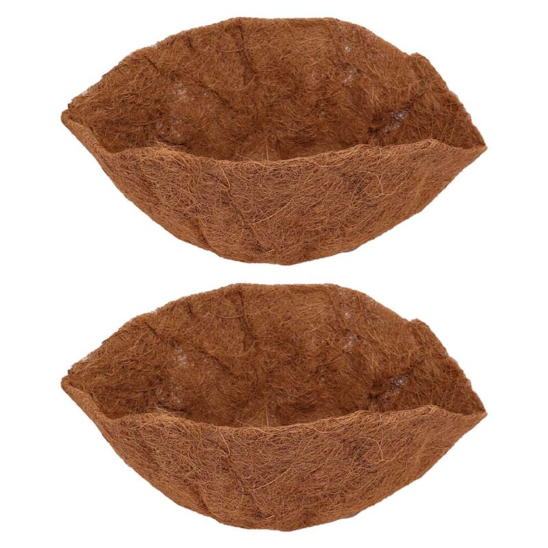 14 Inch Liner for Planters 2PCS Round Repment Plant Basket Liners Natural Fiber Liner for Hanging Basket