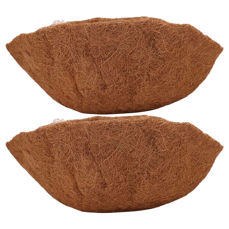 14 Inch Liner for Planters 2PCS Round Repment Plant Basket Liners Natural Fiber Liner for Hanging Basket