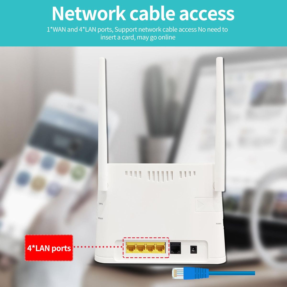 Sailsky XM220 4G LTE Wireless Router 300Mbps High Speed Router with SIM Card Slot Strong Signal EU Version