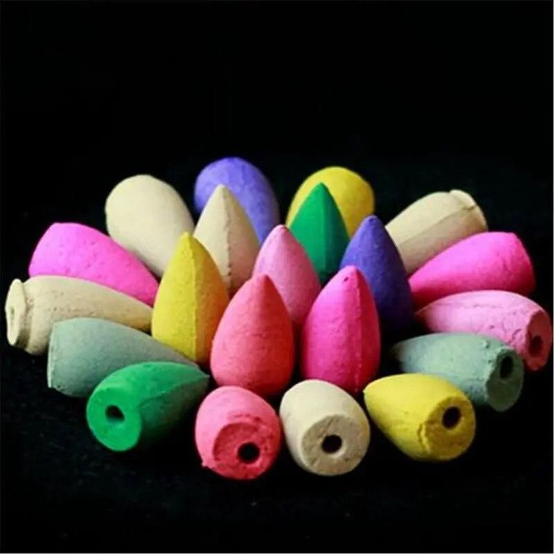 Hot Sale 100pcs Reflux incense cones aromatherapy Lavender Rose Jasmine